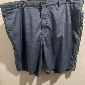 BEN HOGAN Men's Shorts Gray-Blue Bermuda Casual Golf Flat Front-Size 44 RN37763